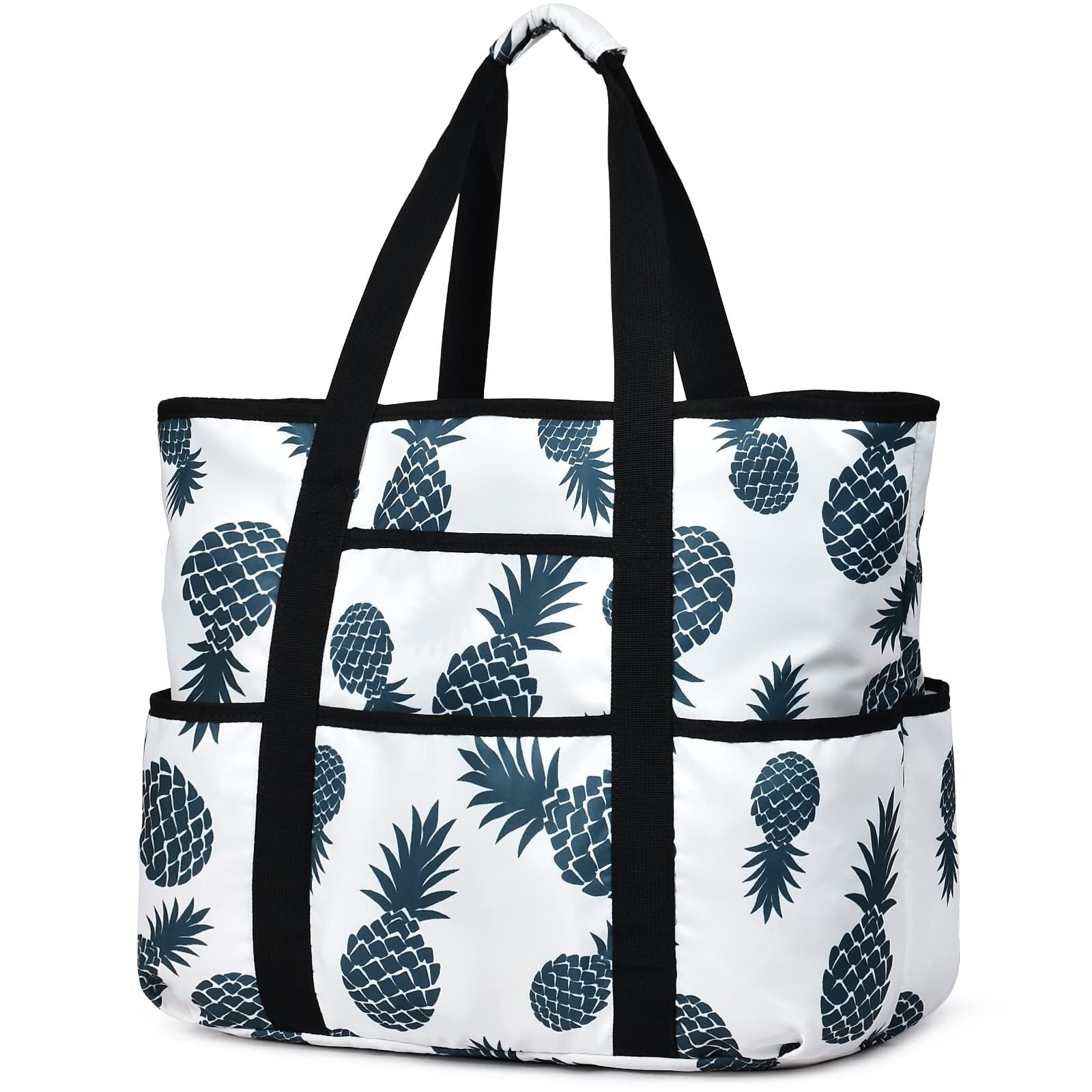 Beach Bags for Women, Beach Tote Bag with Zipper Pockets Beach Bag