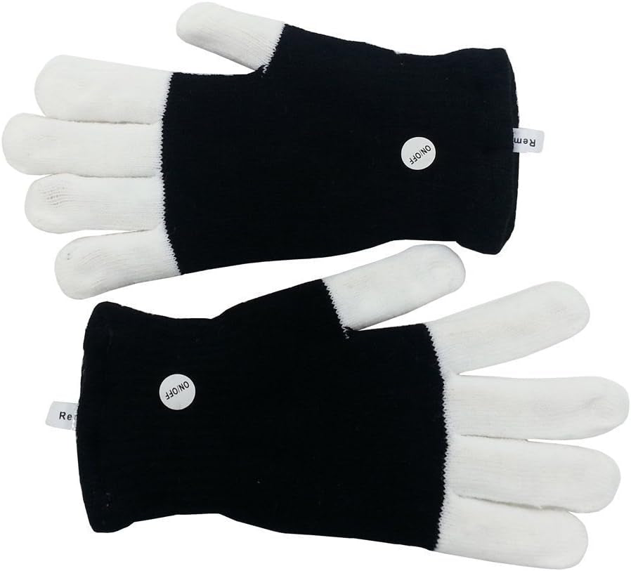 LED Colorful Flashing Finger Lighting Gloves, Glow Rave Cool Toys for Adult Teens
