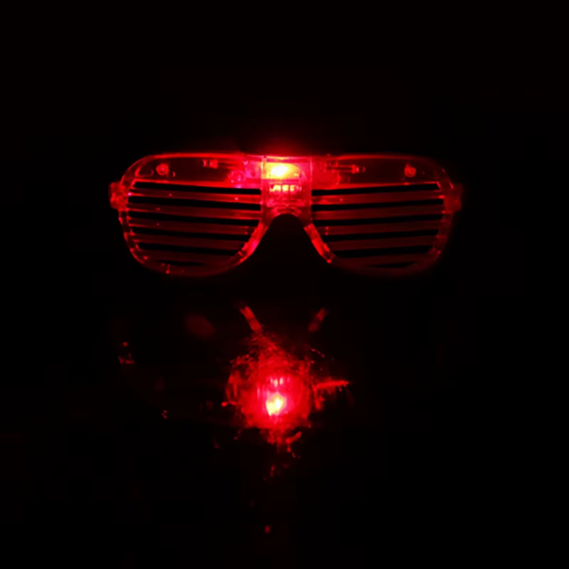 Glow in the Dark LED Eyeglasses 6 Neon Colors Blinds Lampshade Glasses Christmas Mardi Gras Birthday Neon Mardi Gras Party Glass