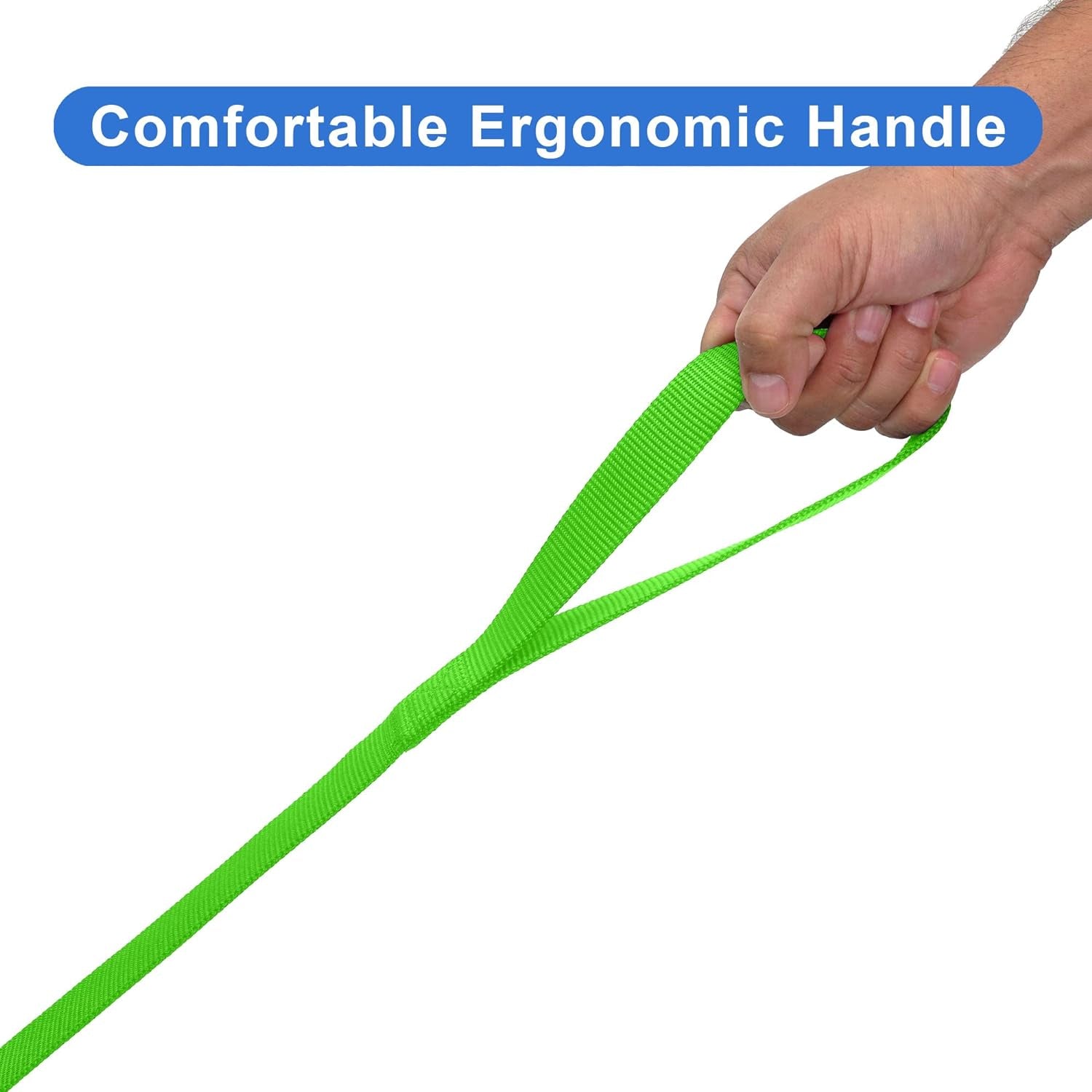 Solid 6 Ft Green Dog Leash M/L Custom Name and Phone Embroidery Strong Nylon Leash for Medium and Large Breeds