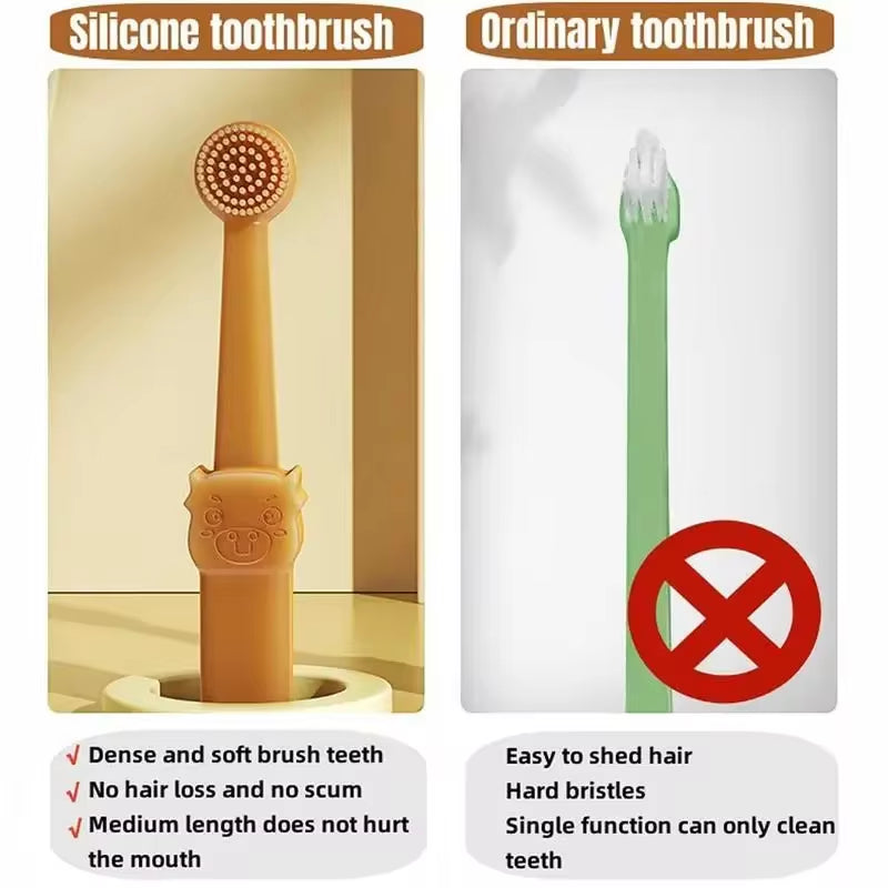 Soft Silicone Toothbrush & Tongue Sper for Dogs and Cats