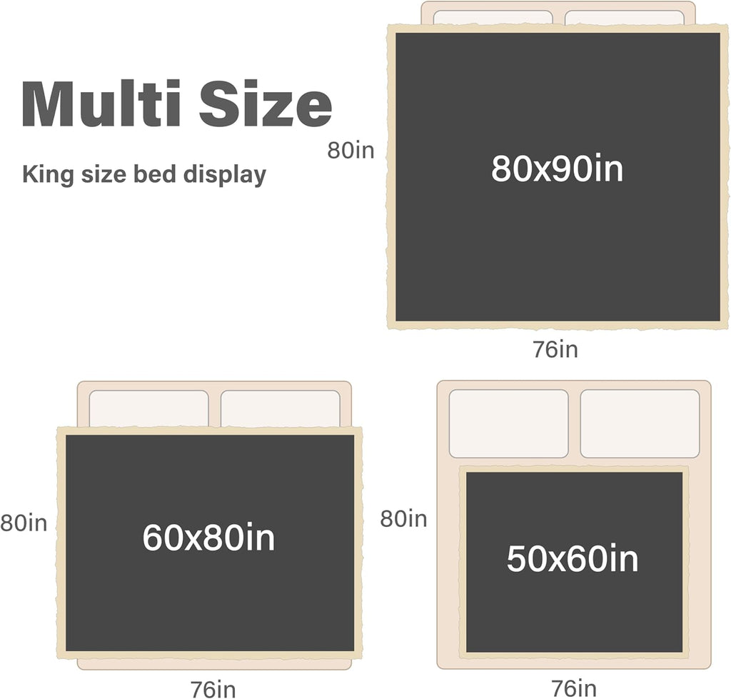 Waterproof Bed Blanket, Washable Leakproof Bed Cover, Reversible Protector Blanket for Couch Sofa, Stain Proof Blanket Pad for Adults, 80X60 Inches, Brown