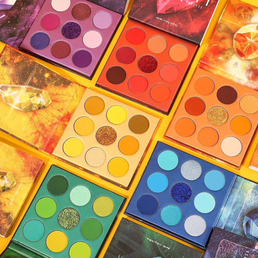 Eyeshadow Palette 54Colors Gemstone Eye Shadow Palette Highly Pigmented Mattes Glitter Shimmers Smokey Cream Powder Blendable Long Lasting Waterproof Colorful Professional Makeup Palette