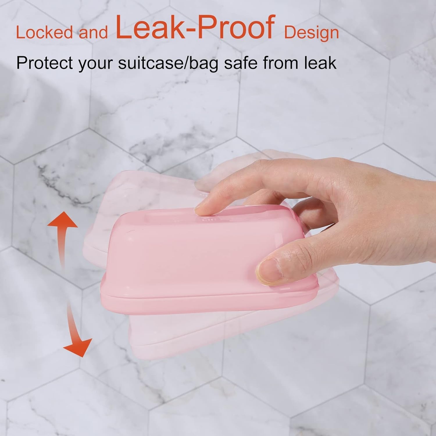 2 Pack Travel Soap Container, Portable Soap Holder with Lid, Travel Bar Soap Holder, Soap Case for Camping Gym Travel, Soap Box for Bathroom,Pink