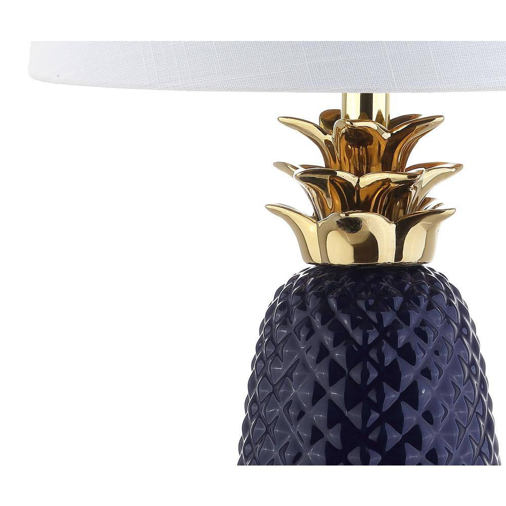Pineapple 23 In. Navy/Gold Ceramic Table Lamp