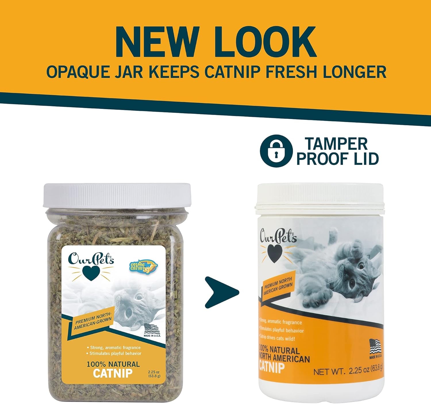 Ourpet'S Premium Catnip - 2.25 Oz Jar of High Potency Catnip - 100% North American Grown