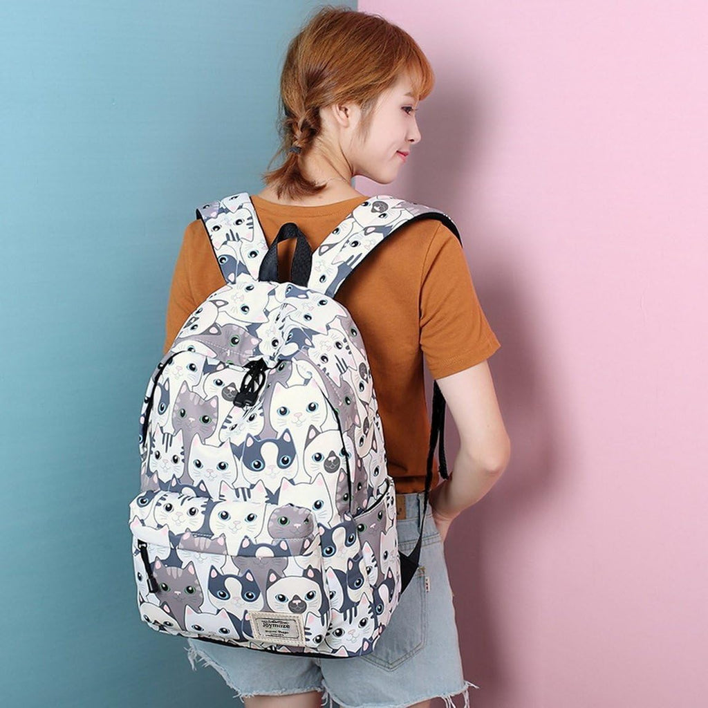 Leisure Backpack for Girls Teenage School Bag Women Backpack Purse Cat