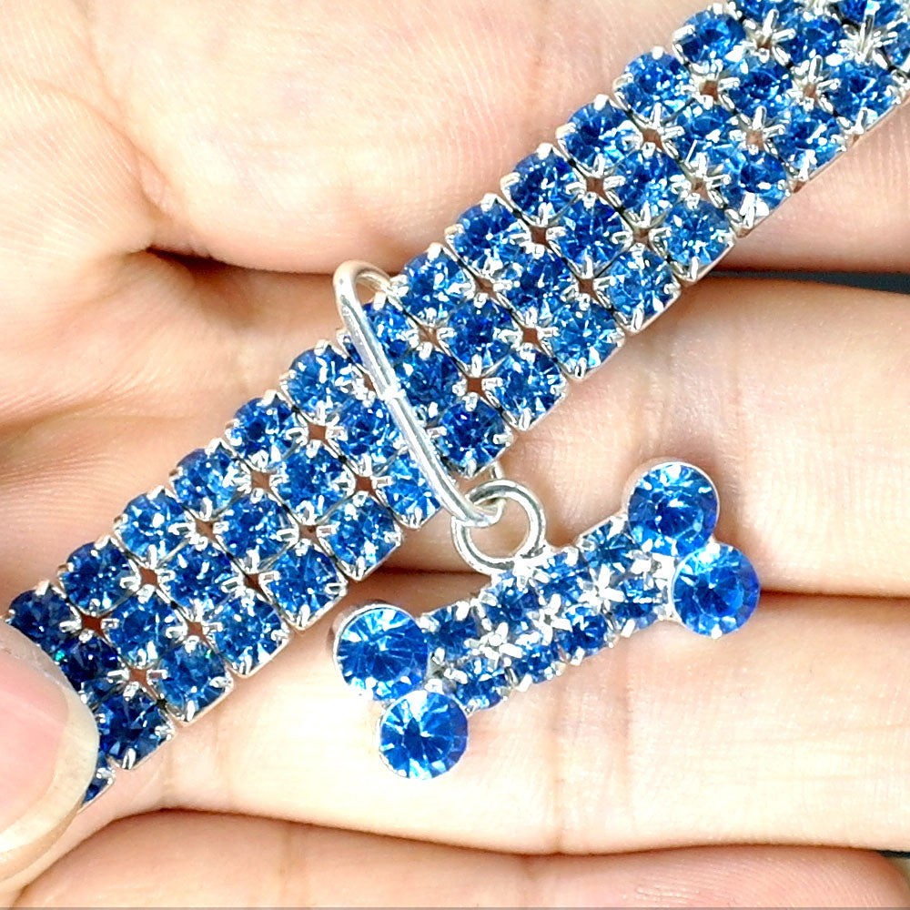 Bling Rhinestone Dog Collar Crystal Puppy Chihuahua Pet Dog Collars Leash for Small Medium Dogs Cats