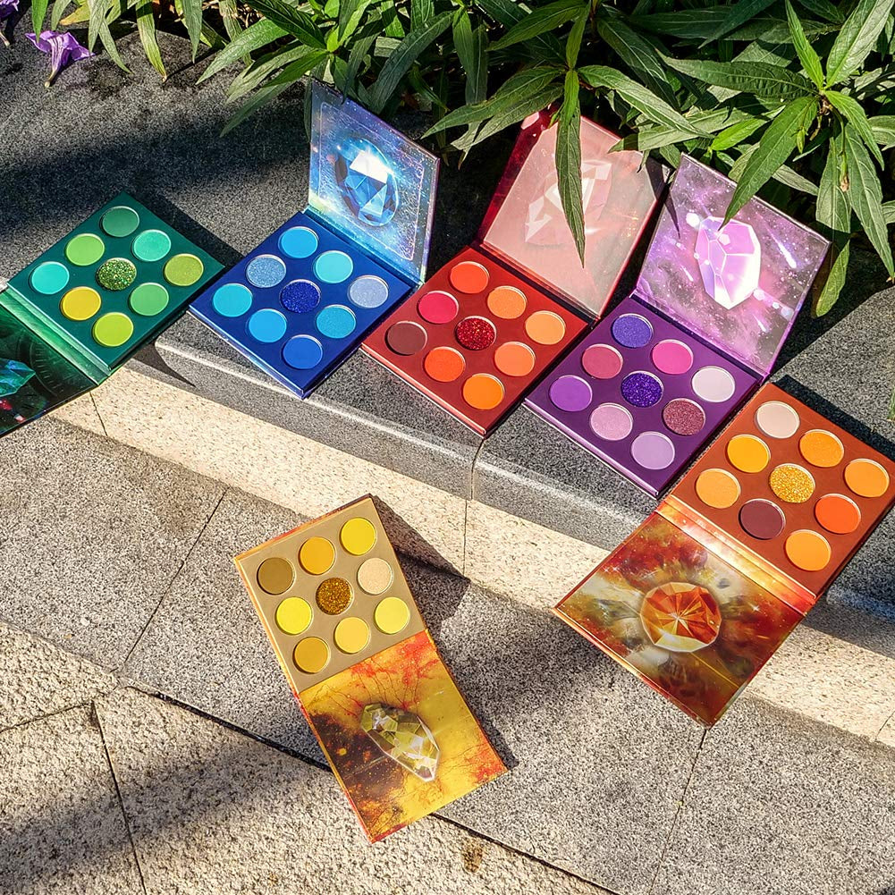 Eyeshadow Palette 54Colors Gemstone Eye Shadow Palette Highly Pigmented Mattes Glitter Shimmers Smokey Cream Powder Blendable Long Lasting Waterproof Colorful Professional Makeup Palette