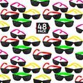 48 Pack 80'S Style Neon Party Sunglasses - Fun Gift, Party Favors, Party Toys, Goody Bag Favors