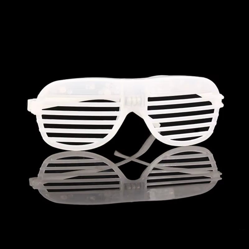 Glow in the Dark LED Eyeglasses 6 Neon Colors Blinds Lampshade Glasses Christmas Mardi Gras Birthday Neon Mardi Gras Party Glass