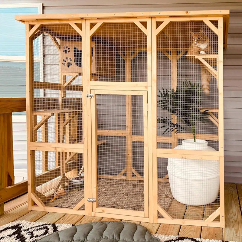 Euretta Indoor/Outdoor Large Waterproof Cat Playpen