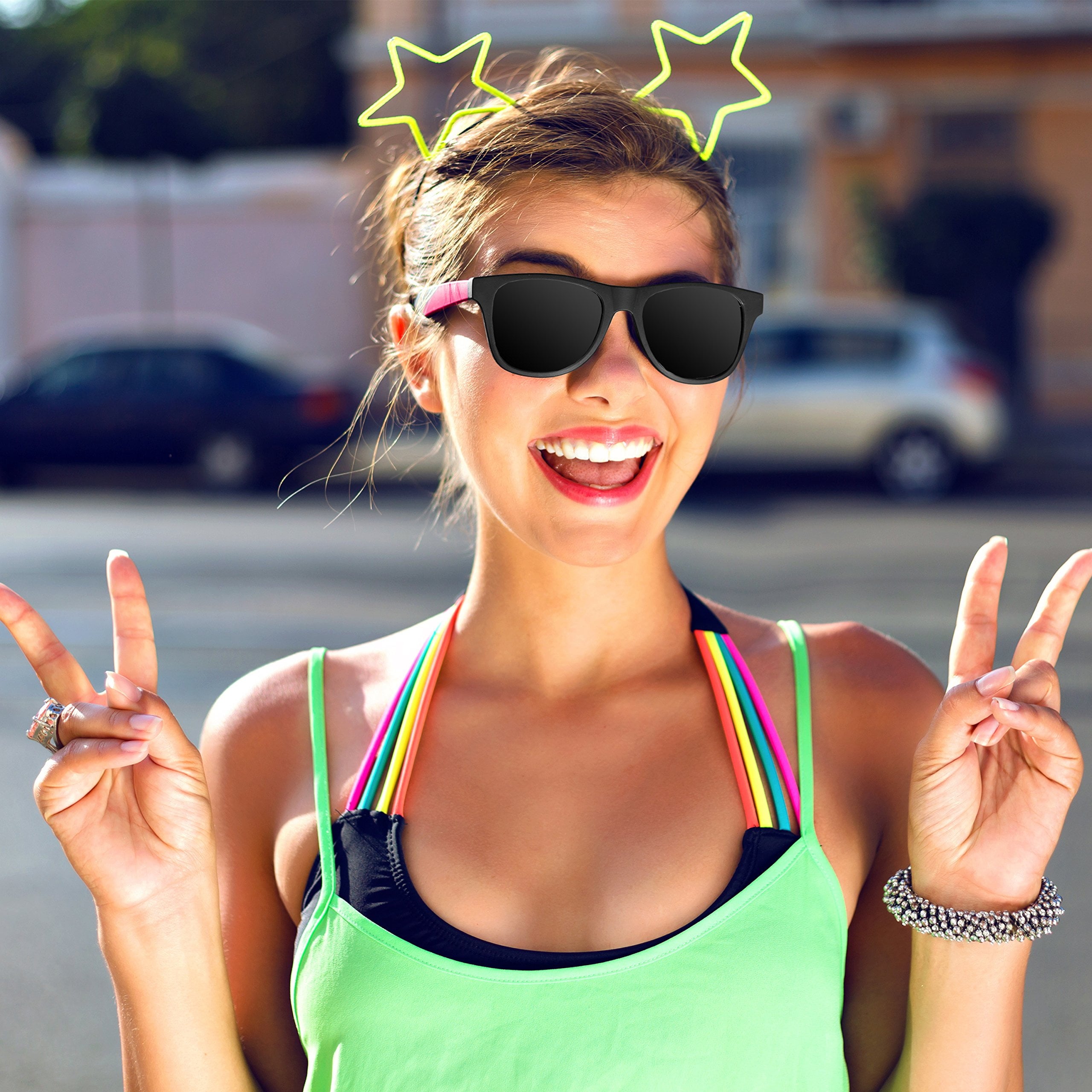 48 Pack 80'S Style Neon Party Sunglasses - Fun Gift, Party Favors, Party Toys, Goody Bag Favors