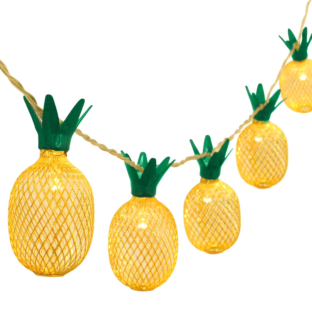 6.5 Ft 10 Leds Pineapple Fairy String Light - Decor Gifts Battery Operated (Warm White)