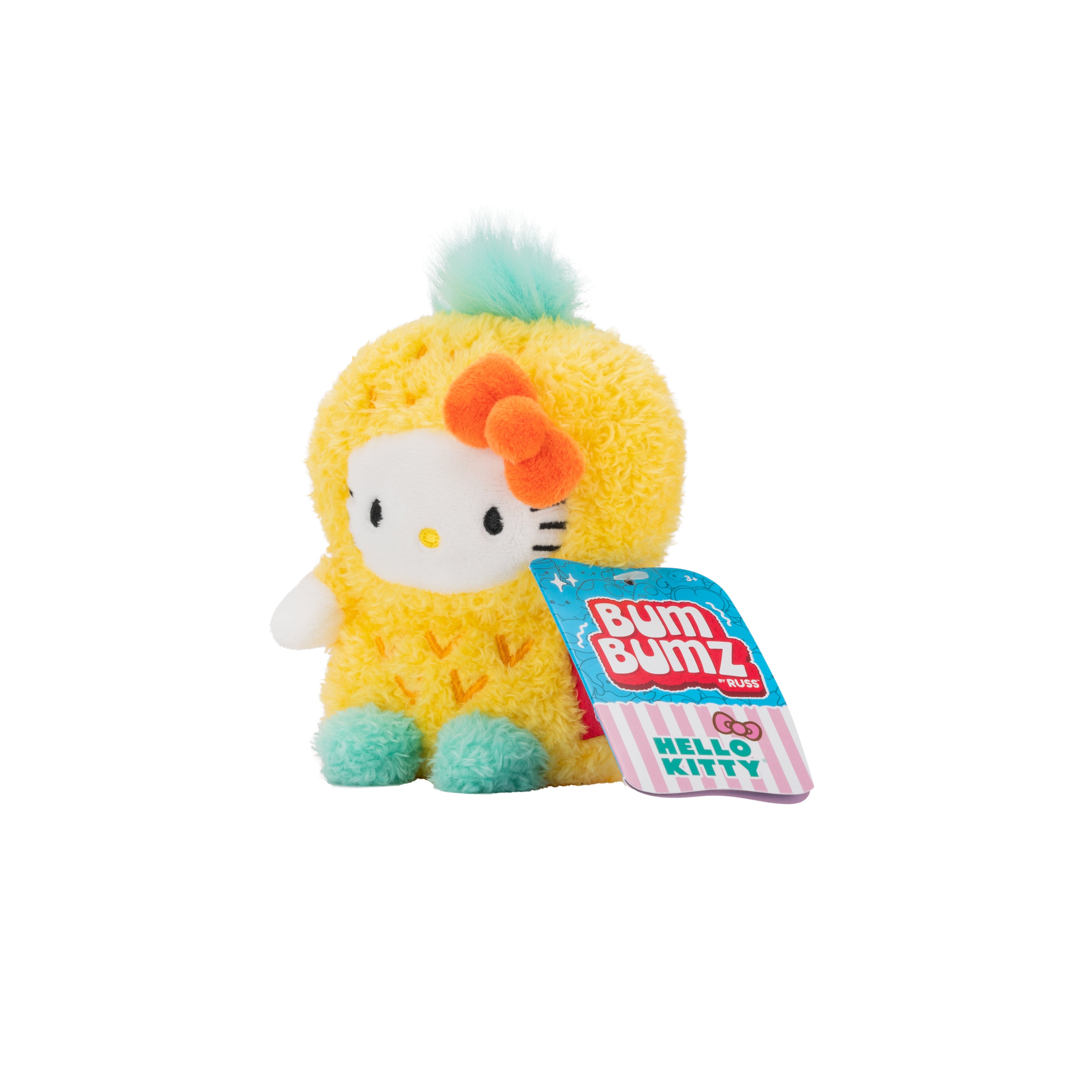 Bumbumz 4.5" Hello Kitty Fruitbumz Plush – Sanrio Hello Kitty Pineapple Plush Toy