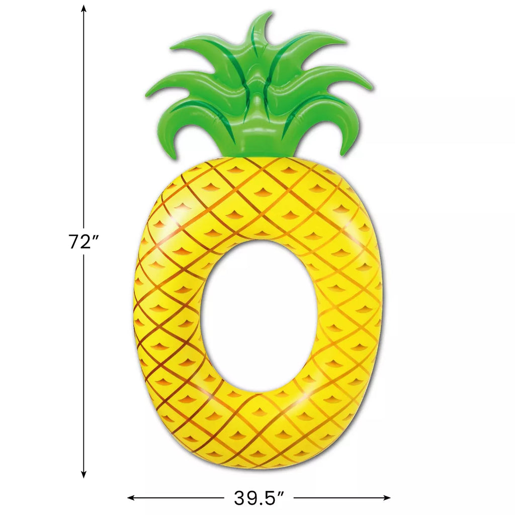 Northlight 72" Yellow Pineapple Inflatable Tube Ring Swimming Pool Float