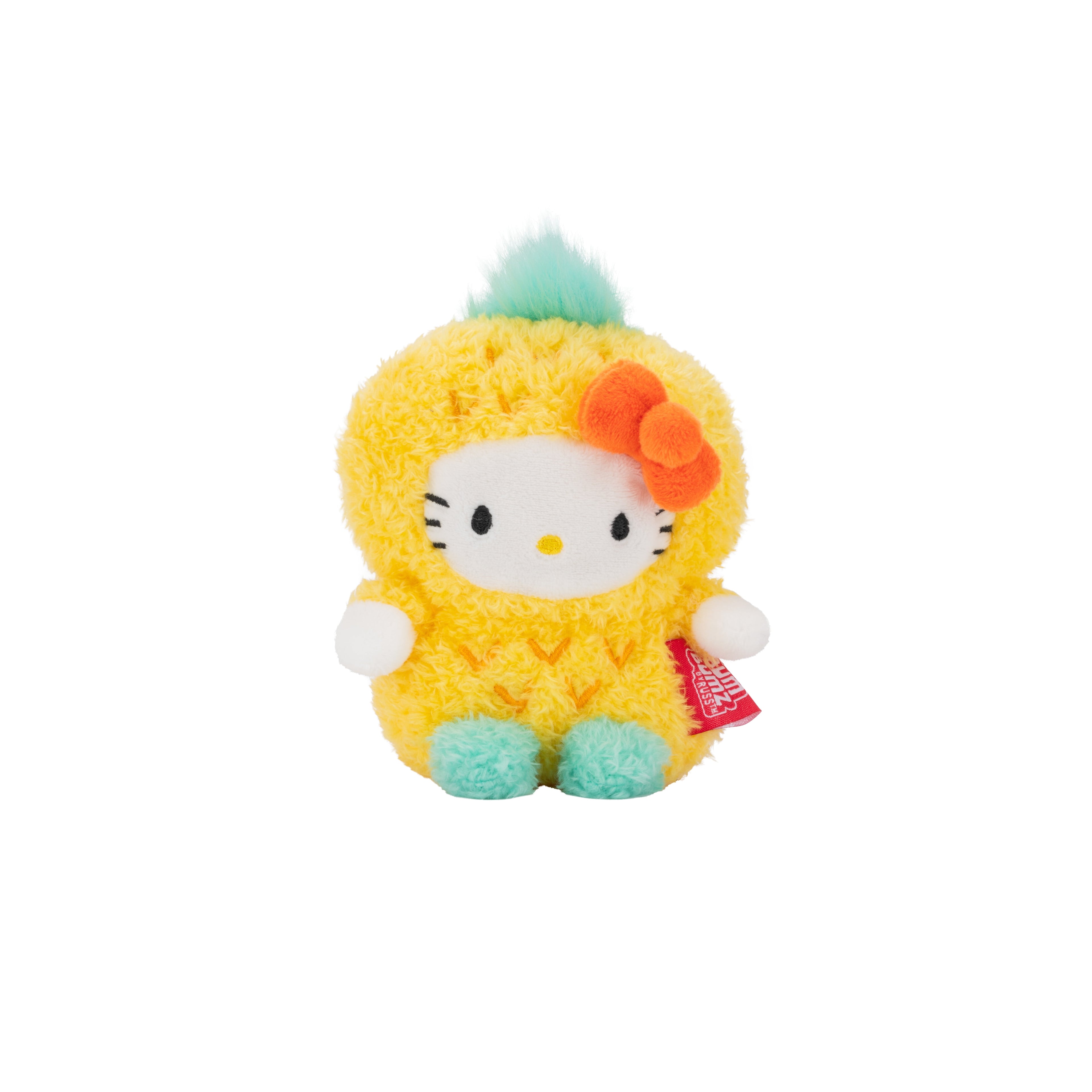 Bumbumz 4.5" Hello Kitty Fruitbumz Plush – Sanrio Hello Kitty Pineapple Plush Toy