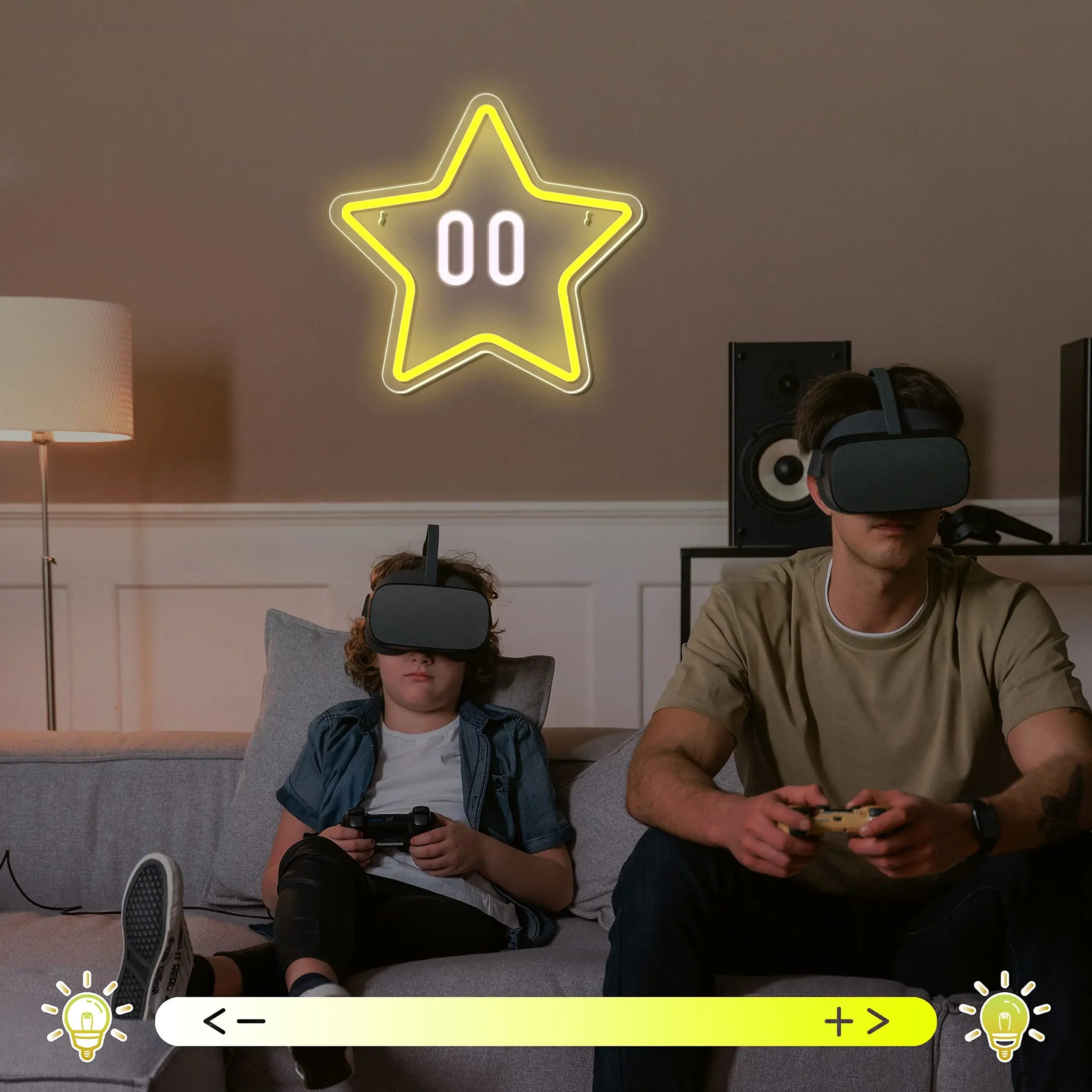 Star Neon Sign, Gaming Neon Sign for Mario Game Room Decor, Kids Room,Super Star Gaming Wall Decor Gamer Gifts for Boys, Kids