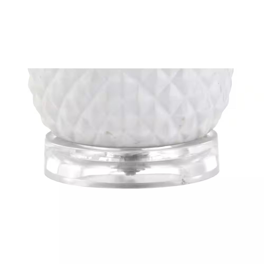 Pineapple 23 In. White/Gold Ceramic Table Lamp