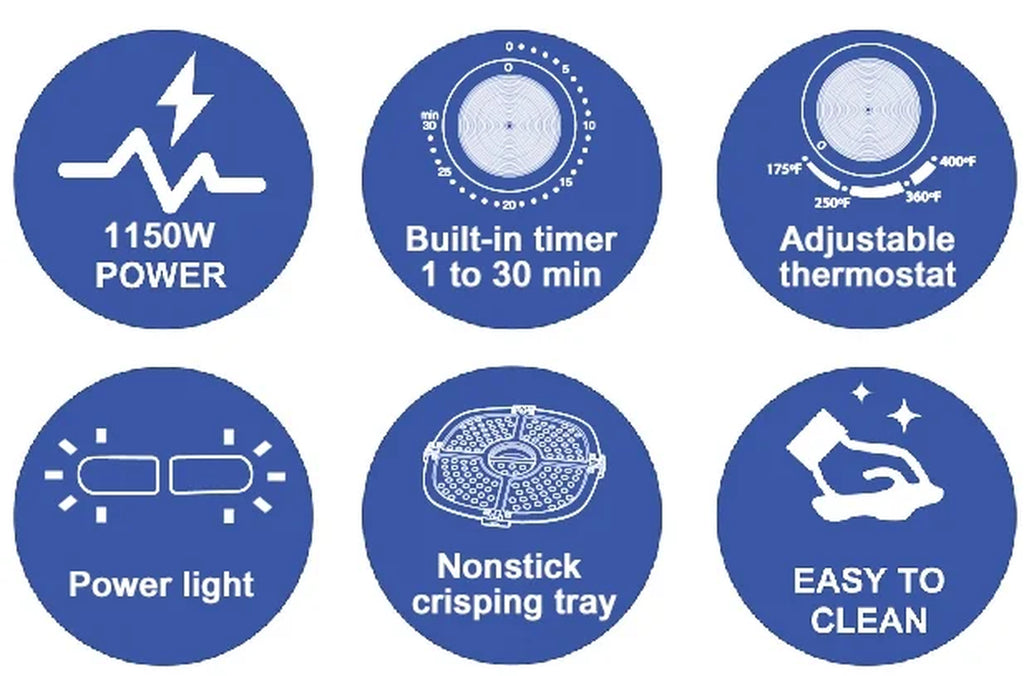 2.2 Qt Air Fryer, Sage Green - Automatic Shutoff, Nonstick