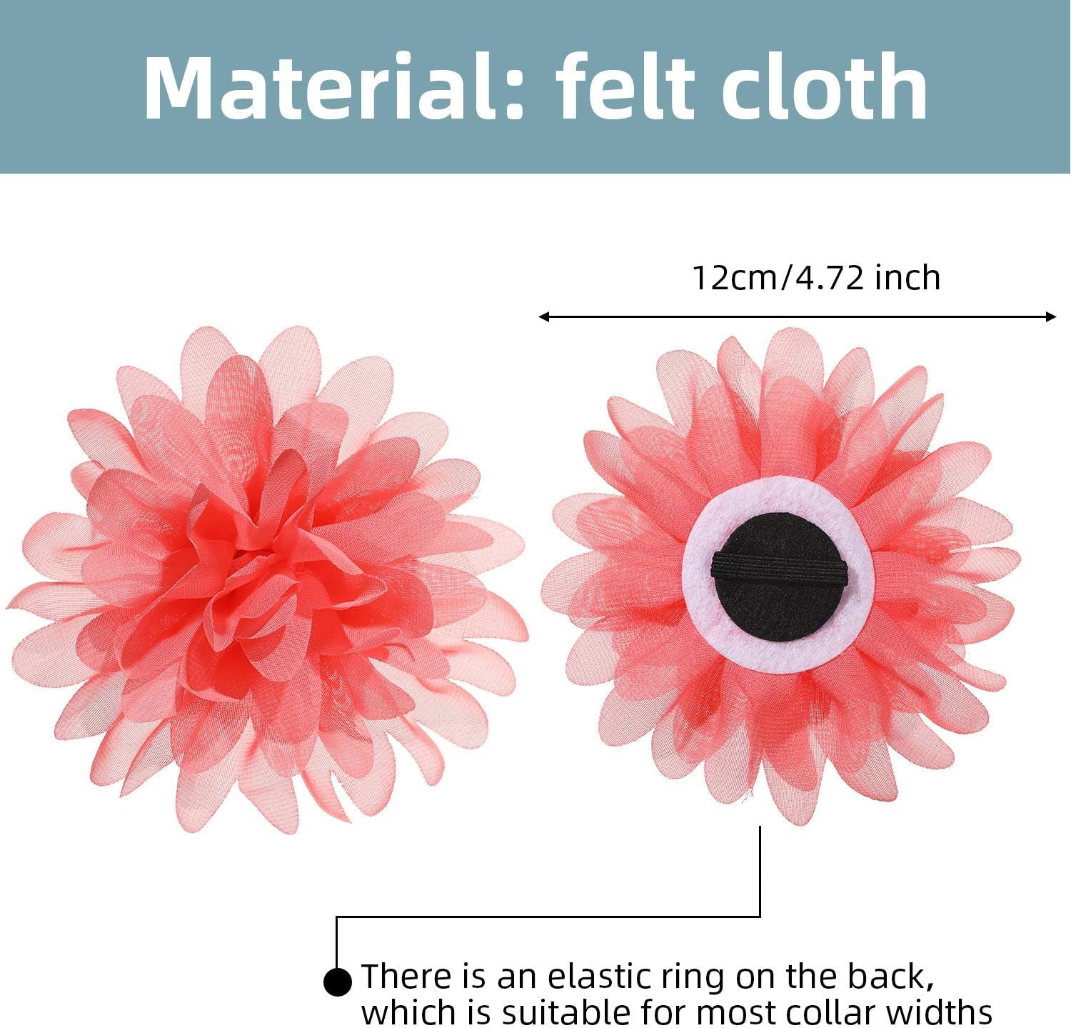 20 Pcs 4.7 Inch Dog Collar Flowers Bow Multicolored Pet Bow Collar Charms Accessories for Puppy Cat Dog Pet Grooming Accessories