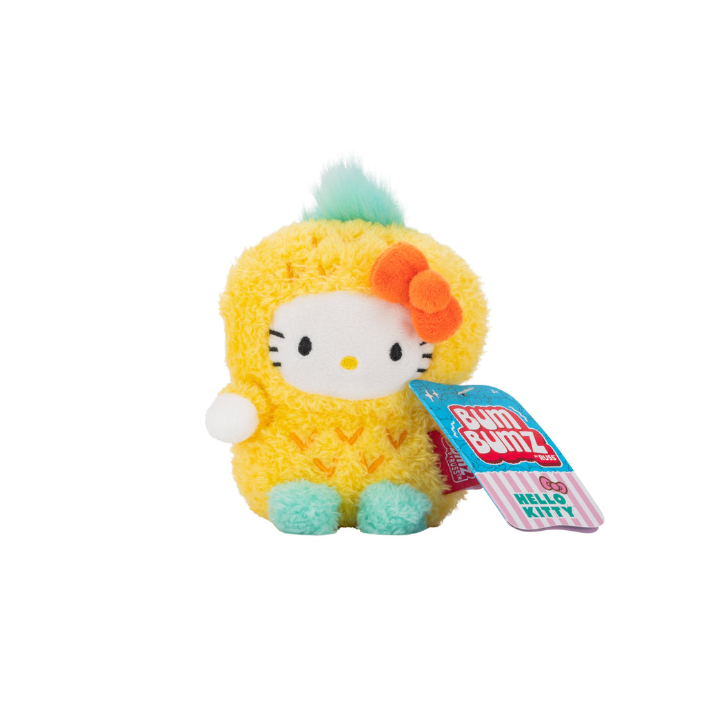 Bumbumz 4.5" Hello Kitty Fruitbumz Plush – Sanrio Hello Kitty Pineapple Plush Toy