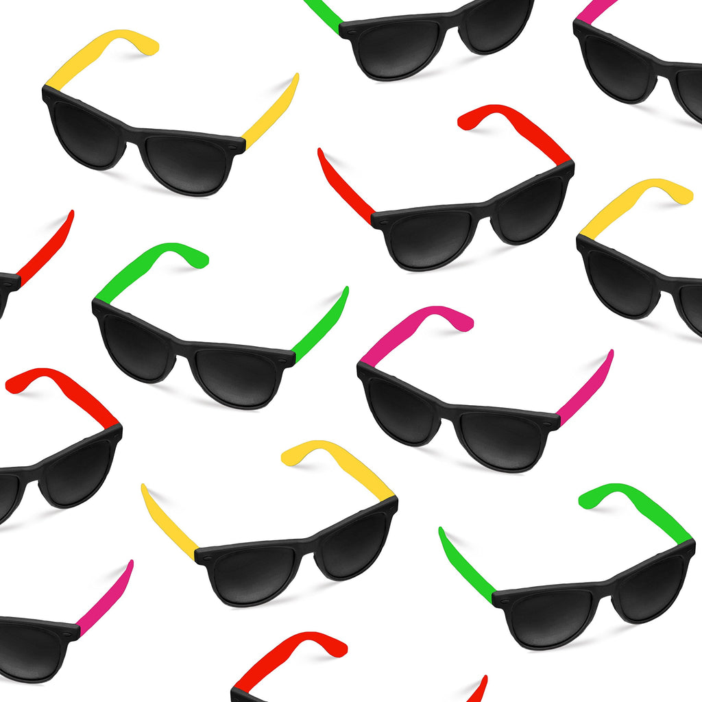 48 Pack 80'S Style Neon Party Sunglasses - Fun Gift, Party Favors, Party Toys, Goody Bag Favors