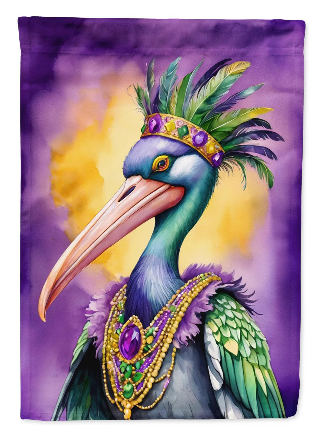 Pelican Mardi Gras House Flag