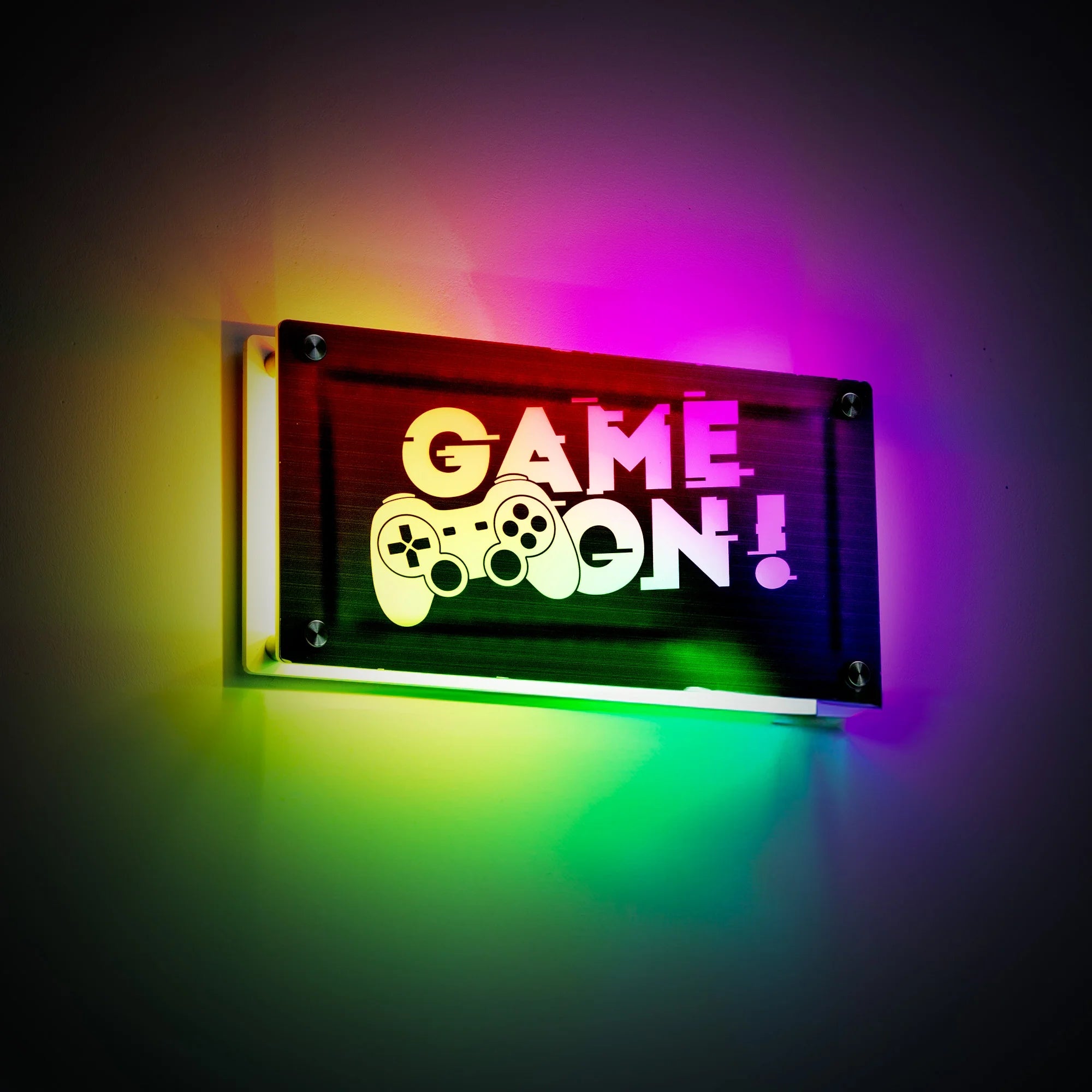 "Game On!" RGBIC Wall Mounted Neon Sign - 11.8" Width X 5.9" Height, Glossy Finish