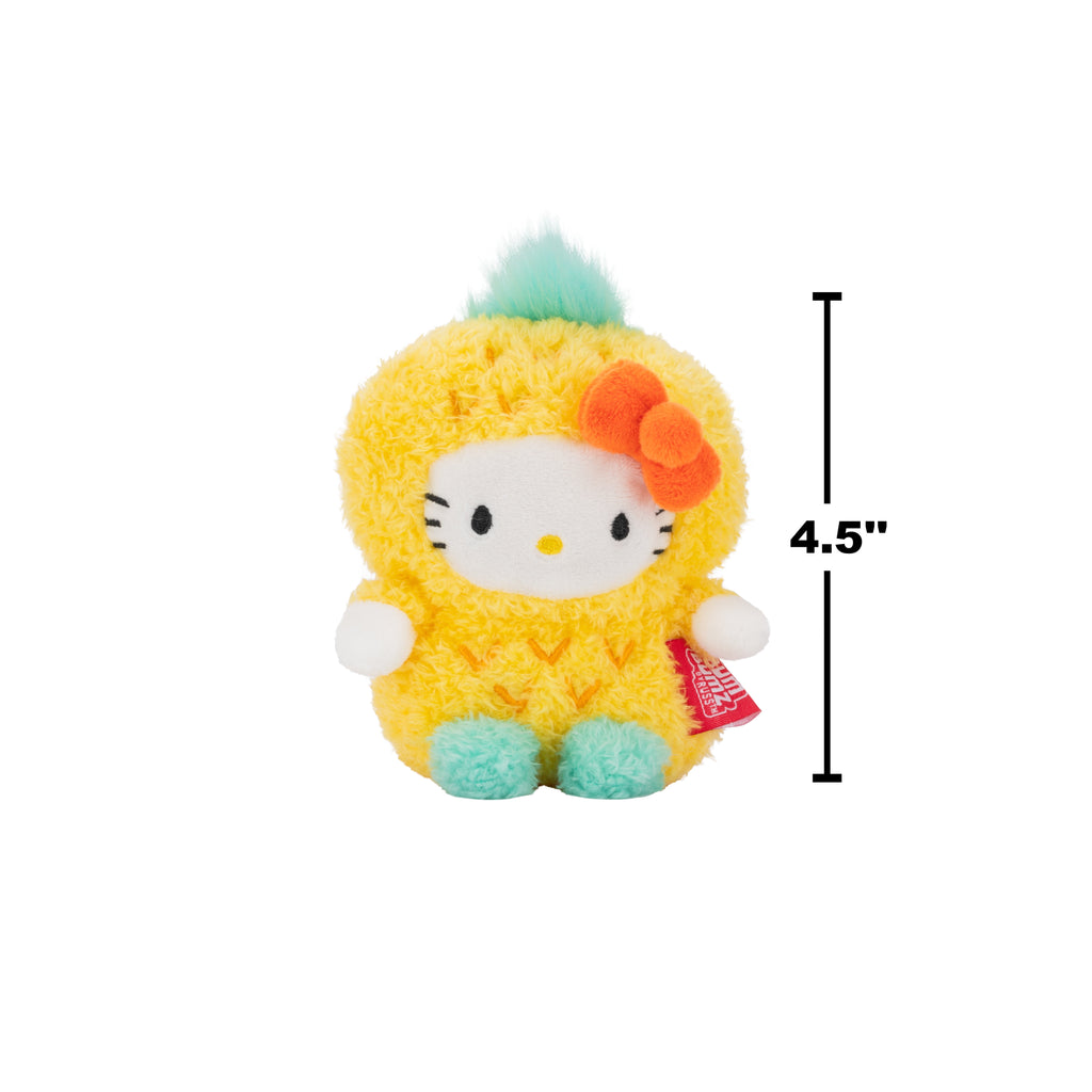 Bumbumz 4.5" Hello Kitty Fruitbumz Plush – Sanrio Hello Kitty Pineapple Plush Toy